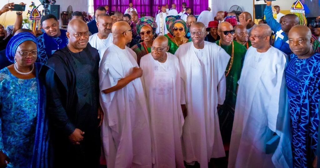 PHOTOS: Obasanjo, Osinbajo, Sanwo-Olu attend Ayo Adebanjo’s funeral
