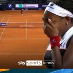 'Can't believe that!' | Gauff smashes serve on EMPTY court while opponent changes racket!
