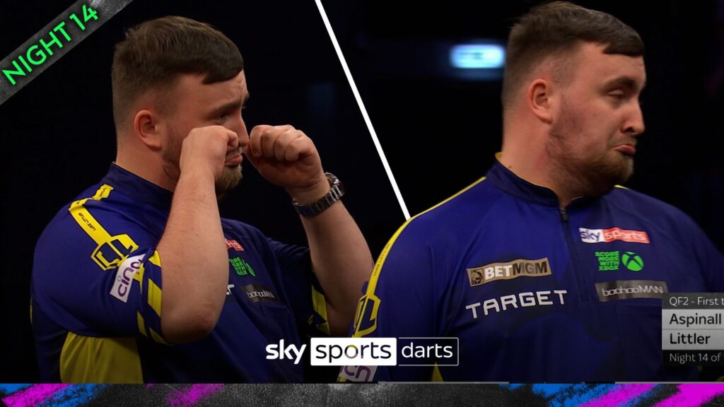 'He doesn't care does he?' | Littler gives crowd the CRYBABY sign after checkout