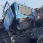 Two dispatch riders killed as container falls off truck in Lagos