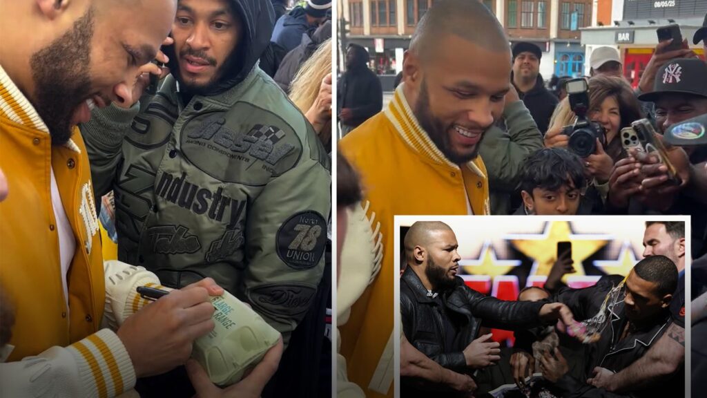 Benn won't be amused!! | Eubank MOBBED as he signs egg carton