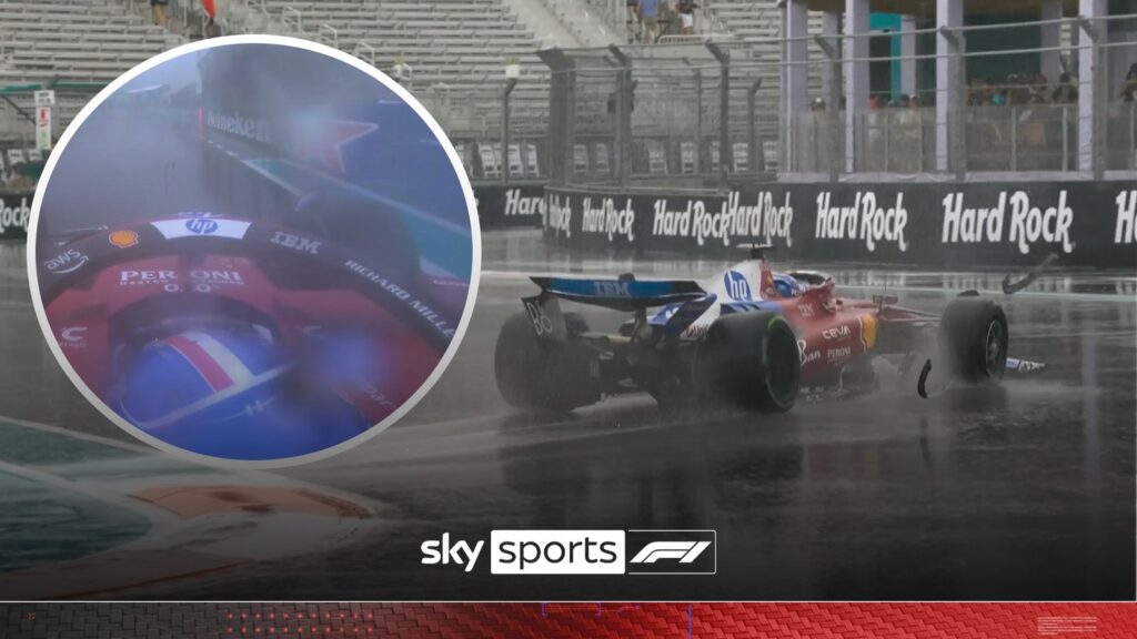 DISASTER for Leclerc as he crashes out before Sprint even begins!