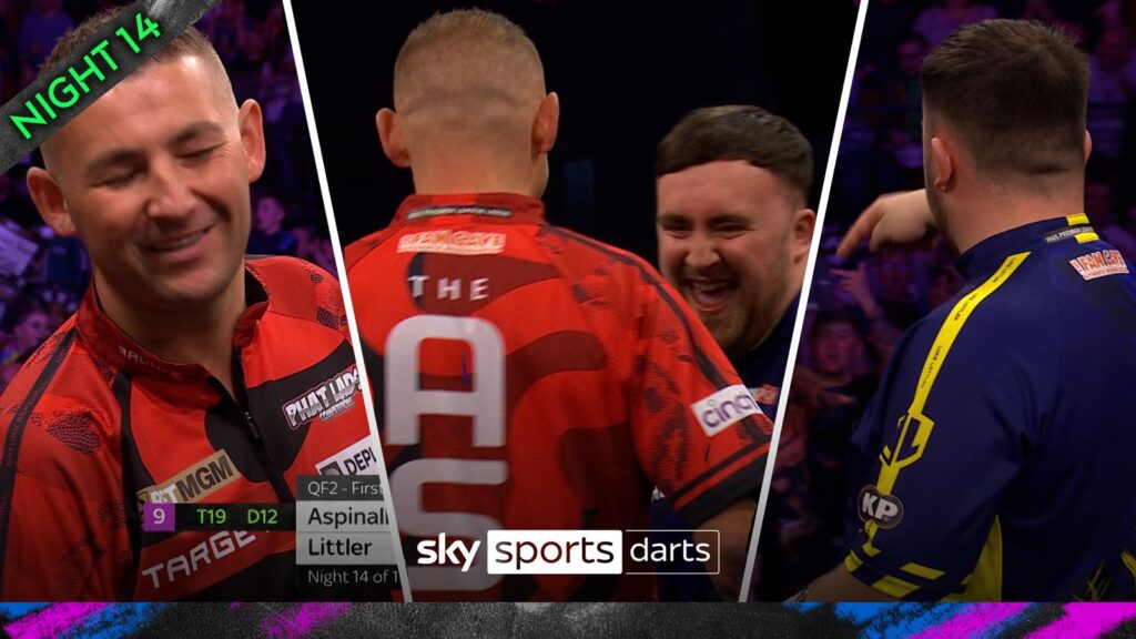 Did Littler tell Leeds crowd to SIT DOWN after Aspinall misses 9-dart attempt?