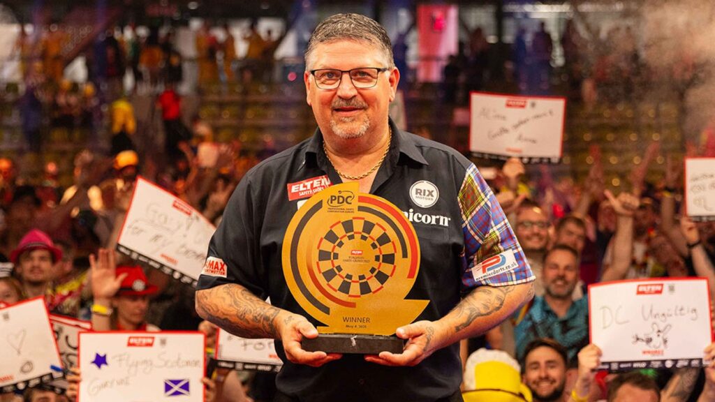 European Darts Grand Prix: Gary Anderson defends title with whitewash victory over Andrew Gilding in Sindelfingen | Darts News