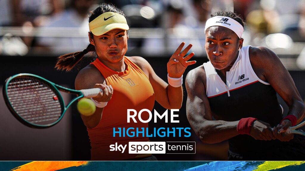Gauff too much for Raducanu in Rome
