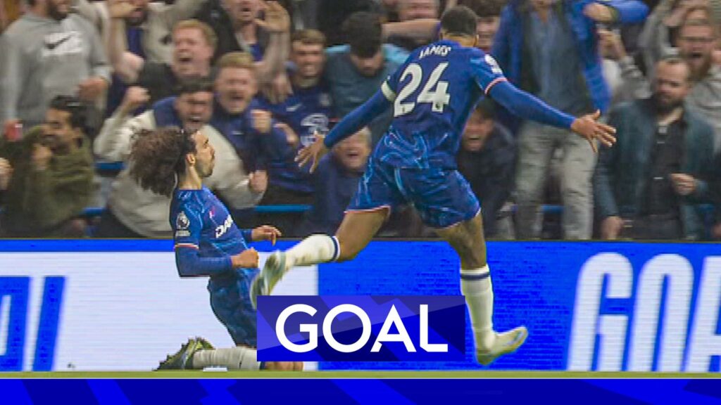 HUGE GOAL! Stamford Bridge erupts as Cucurella gives Chelsea the lead!