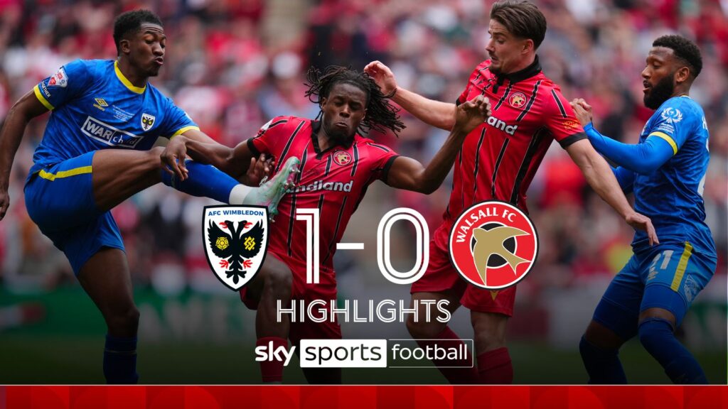 Hippolyte fires AFC Wimbledon to League One after beating Walsall at Wembley!