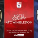 Late red card drama as AFC Wimbledon edge Notts County
