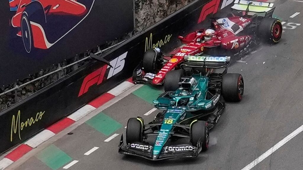 Monaco GP: Charles Leclerc fastest from Max Verstappen despite clash with Lance Stroll in first practice | F1 News