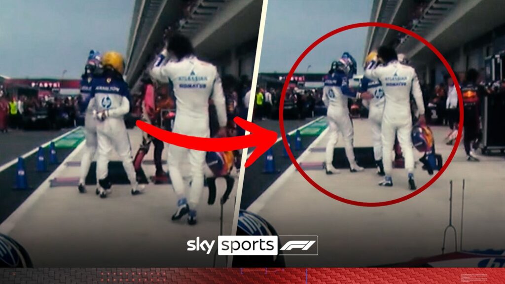 NEW FOOTAGE! Hamilton and Leclerc embrace after team orders dispute