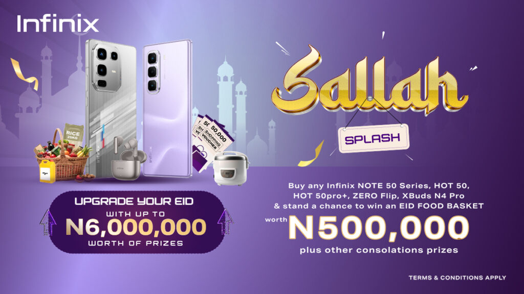 Celebrate Eid in Style with Infinix Sallah Splash Promo — Win Up to ₦6,000,000 in Prizes!