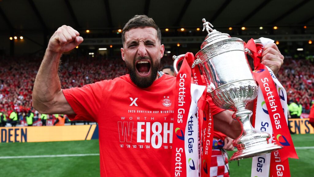 Shinnie reveals Sir Alex message as Aberdeen lift Scottish Cup
