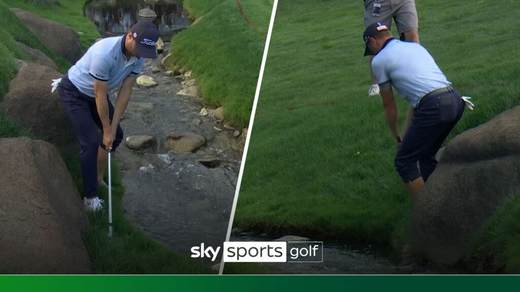 Thomas hits INCREDIBLE recovery shot from bank at Quail Hollow
