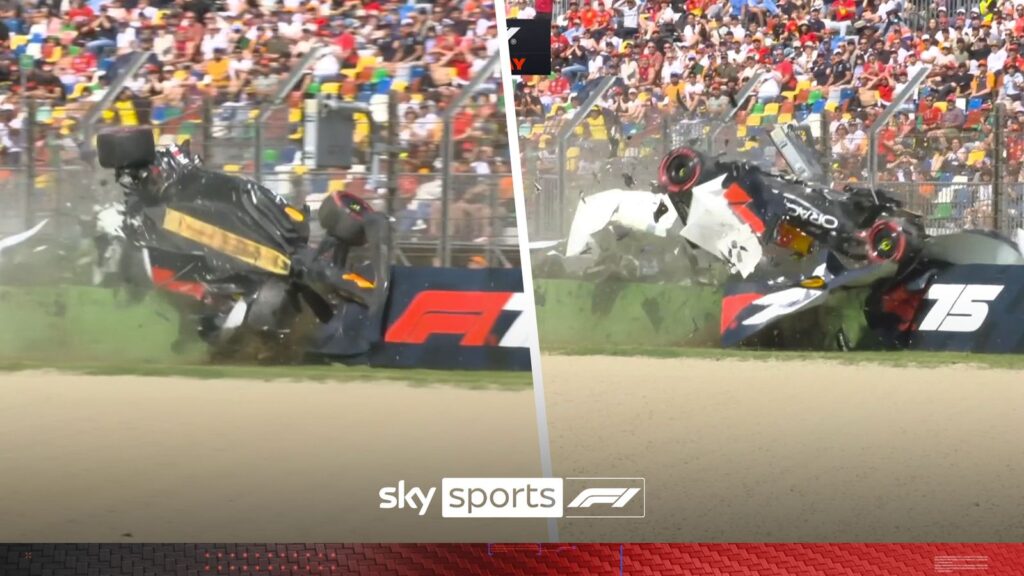 Tsunoda walks away from horror crash as Red Bull car flips over