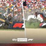 Tsunoda walks away from horror crash as Red Bull car flips over