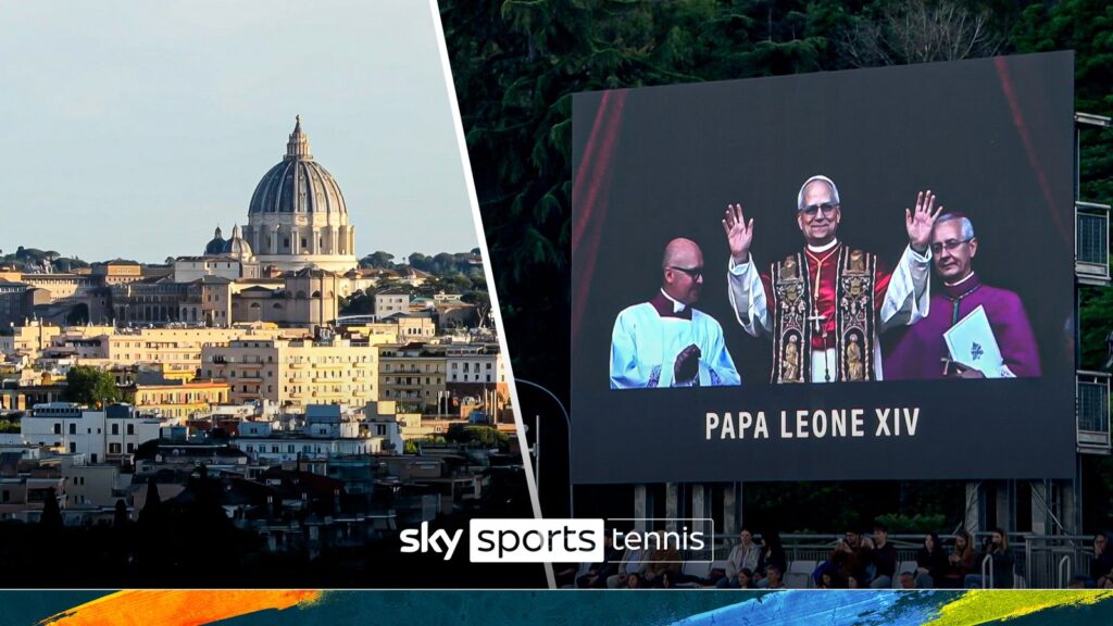 Unique moment where new pope is announced to Italian Open crowd!