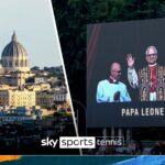 Unique moment where new pope is announced to Italian Open crowd!