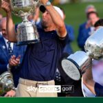 Watch hilarious moment Scheffler drops PGA Championship trophy lid!