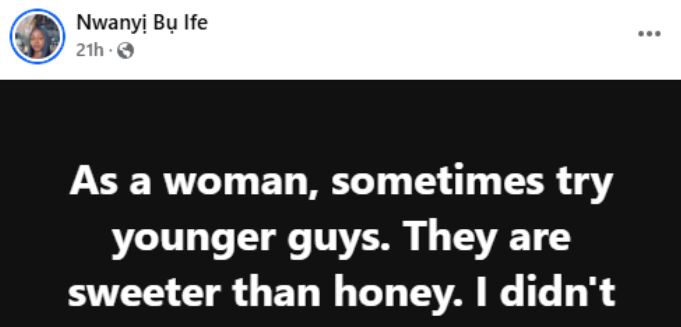 Sometimes Try Younger Guys, They Are Sweeter Than Honey