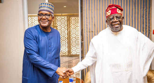 Dangote Visits Tinubu, Hails President’s Reform In Oil Sector