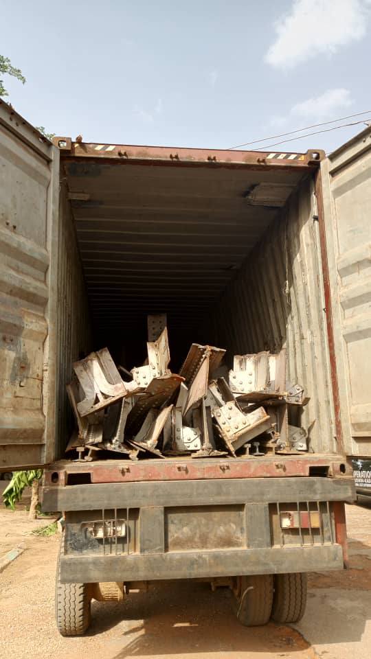 NSCDC Intercepts Truck With Stolen Rail Bridge Parts In Kaduna (Photos)