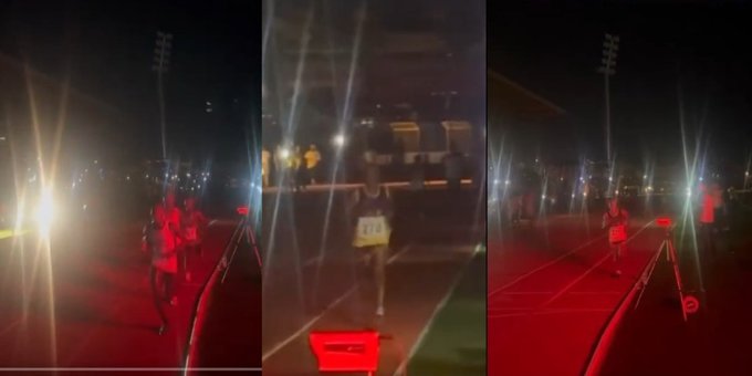 Nigerian Athletes Run In The Dark As Light Goes Off In Newly Renovated MKO Stadium In Ogun At Ongoing Sports Festival (Video)